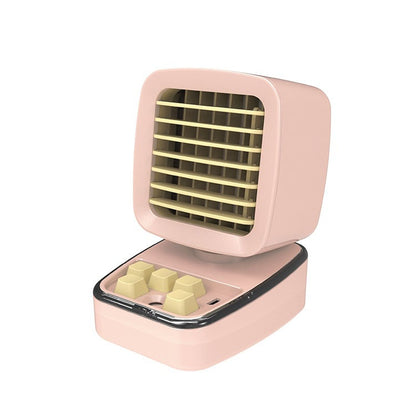 A5 Mini Humidifying Refrigeration Air Conditioning Fan USB Home Desktop Water Cooling Fan(Girl Pink) - Electric Fans by PMC Jewellery | Online Shopping South Africa | PMC Jewellery | Buy Now Pay Later Mobicred