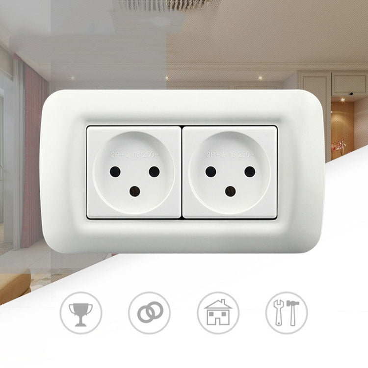PC Panel Duplex Israel Three-Hole Wall Power Socket(Y Shape Double Plug) -  by PMC TechLife | Online Shopping South Africa | PMC TechLife | Buy Now Pay Later Mobicred