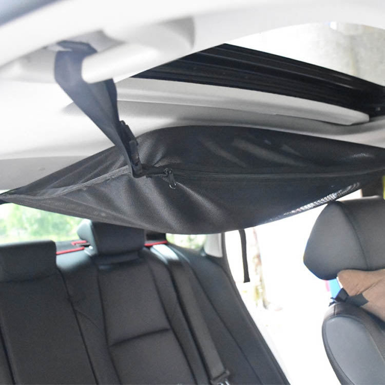 Car Storage Network Pocket Car Roof Seating Room Mesh Folding Hanging Bag, Style: Single Layer(Black) - free shipping - PMC TechLife - Order now!