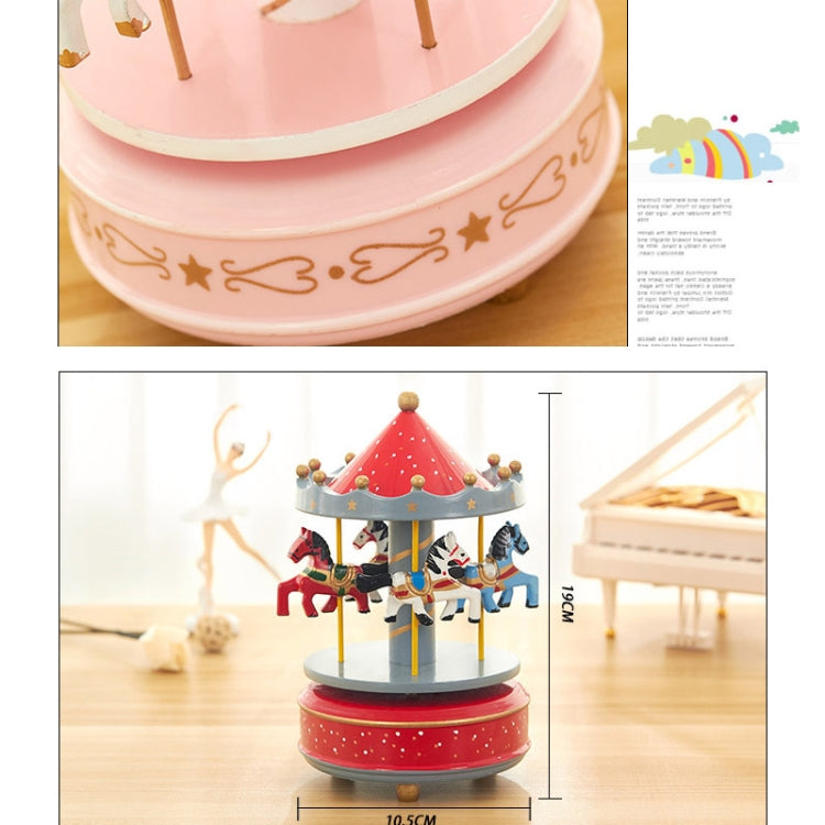 Sky City Carousel Clockwork Music Box Couples Birthday Gift(K0233 Dot Red) - Music Box by PMC Jewellery | Online Shopping South Africa | PMC Jewellery | Buy Now Pay Later Mobicred