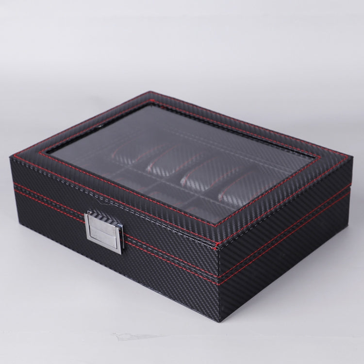 Carbon Fiber PU Leather Watch Box Jewelry Storage Box Packaging Box, Style: 6 + 3 - free shipping - PMc TechLife - Order now!
