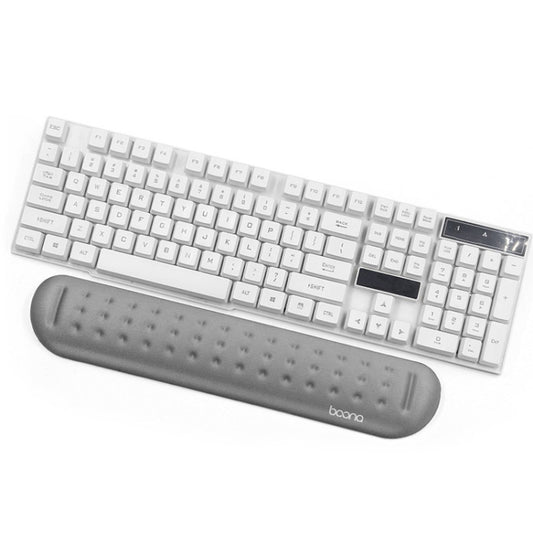 Baona Silicone Memory Cotton Wrist Pad Massage Hole Keyboard Mouse Pad, Style: Medium Keyboard Rest (Gray) - Mouse Pads by Baona | Online Shopping South Africa | PMC Jewellery | Buy Now Pay Later Mobicred