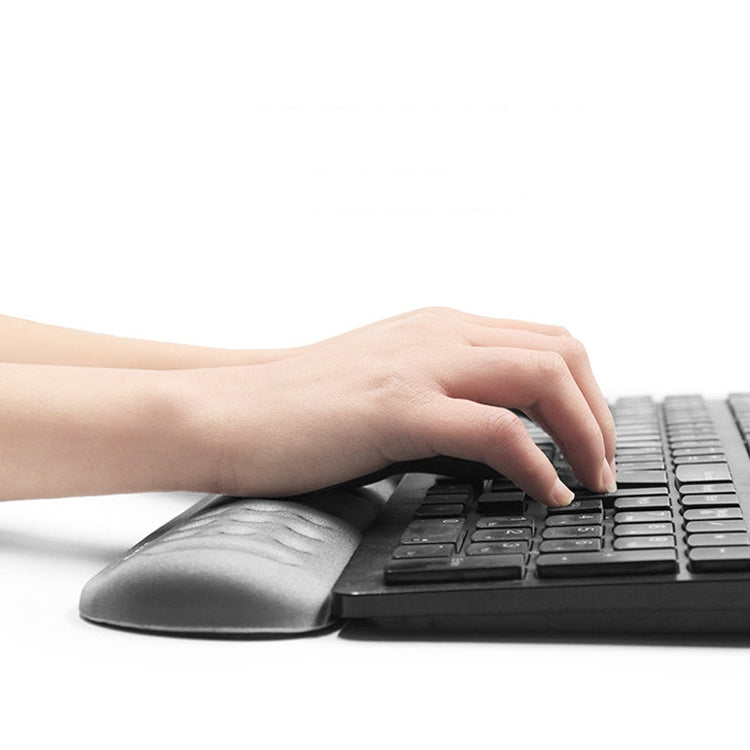 Baona Silicone Memory Cotton Wrist Pad Massage Hole Keyboard Mouse Pad, Style: Large Keyboard Rest (Black) - Mouse Pads by Baona | Online Shopping South Africa | PMC TechLife | Buy Now Pay Later Mobicred