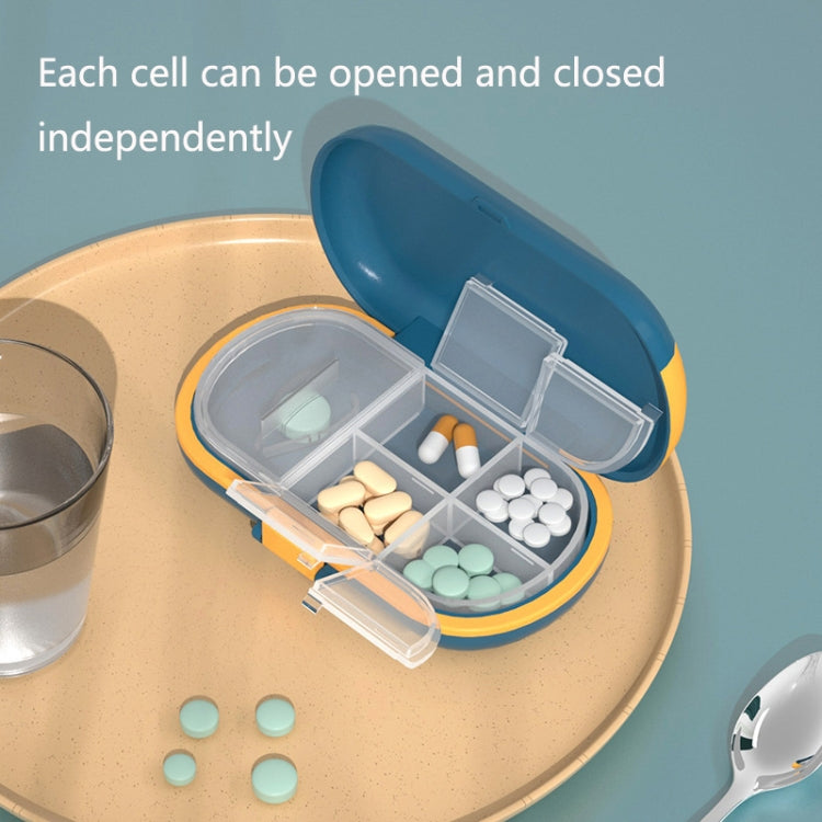 HW073 Portable Cut Medicine Large-capacity Pill Box Compartment Sealed Small Pill Box(Blue) - free shipping - PMC TechLife - Order now!