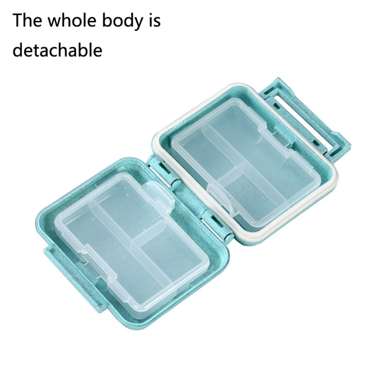 JS0018 Wheat Portable Sealed Pill Box with 6 Compartments For Pill Health Care Box(Solid Orange) - free shipping - PMC TechLife - Order now!