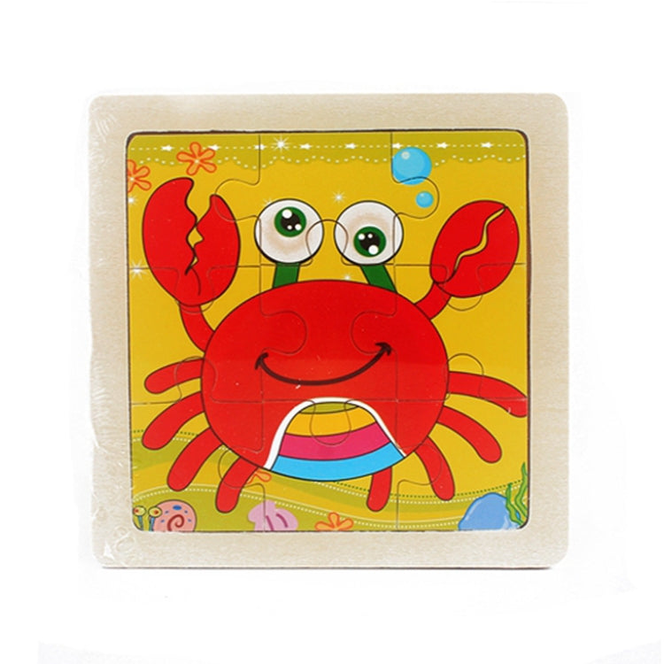 3 PCS Kids Wooden Cartoon Puzzle Jigsaw Toy Early Educational Toys(Crab) - Puzzle Toys by PMC Jewellery | Online Shopping South Africa | PMC Jewellery