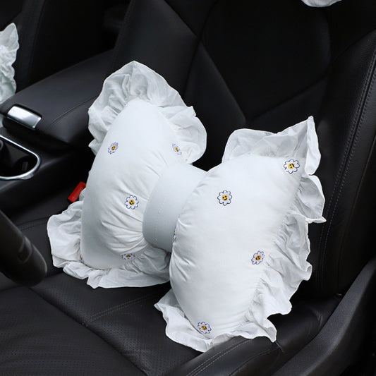 Bow Car Head Pillow Car Seat Neck Pillow Comfortable Cotton Car Supplies, Colour: Sun Flower Lumbar Pillow - Seat Accessories by PMC Jewellery | Online Shopping South Africa | PMC Jewellery | Buy Now Pay Later Mobicred