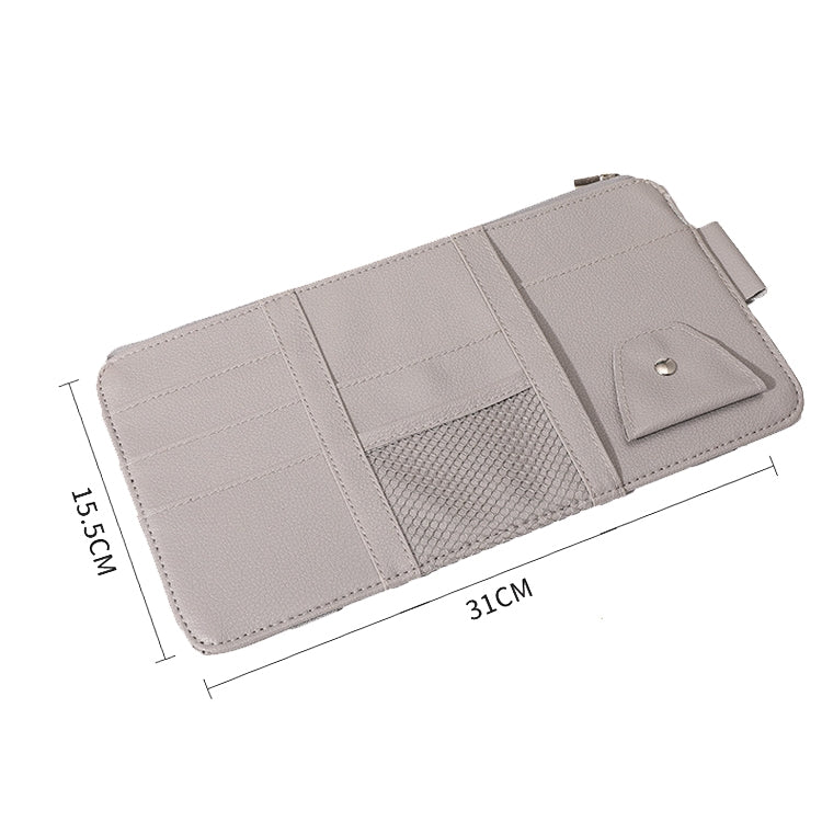 2 PCS Auto Sun Visor Card Clip Business Card Glasses Clip Zipper Car Mobile Phone Document Folder(Red) - Stowing Tidying by PMC TechLife | Online Shopping South Africa | PMC TechLife | Buy Now Pay Later Mobicred