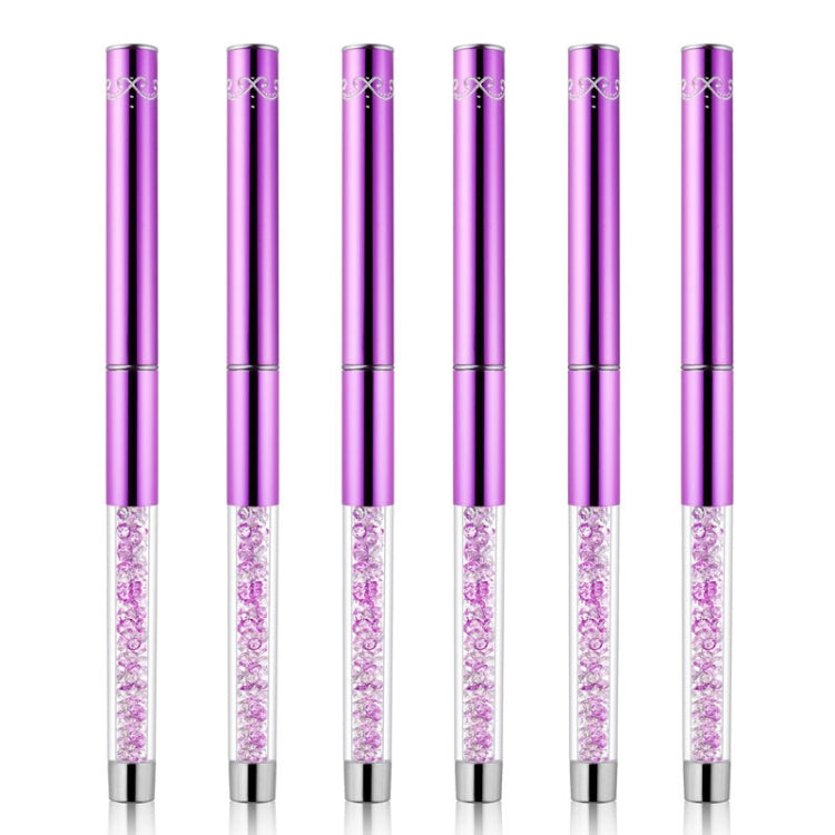 Nail Art Drawing Pen Purple Drill Rod Color Painting Flower Stripe Nail Brush With Pen Cover, Specification: 7mm - Nail Art Equipment by PMC Jewellery | Online Shopping South Africa | PMC Jewellery | Buy Now Pay Later Mobicred