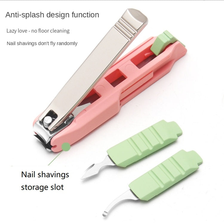 Anti-splash Nail Clippers Multifunctional Mobile Phone Holder Nail Clippers,Style: PinkSsuit - Nail Art Equipment by PMC Jewellery | Online Shopping South Africa | PMC Jewellery | Buy Now Pay Later Mobicred