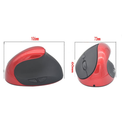 JSY-03 6 Keys Wireless Vertical Charging Mouse Ergonomic Vertical Optical Mouse(Red) - Wireless Mice by PMC Jewellery | Online Shopping South Africa | PMC Jewellery | Buy Now Pay Later Mobicred