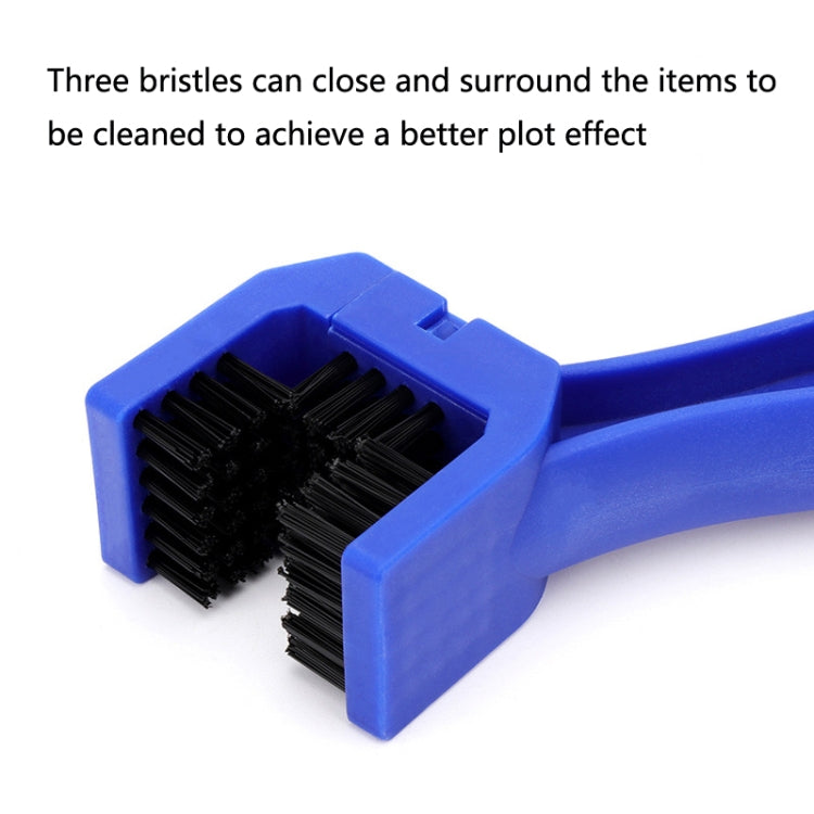 1 Set BG-7168 Bicycle And Motorcycle Cleaning Brush Three-Sided Chain Brush, Colour: Blue + Small Brush - Others by PMC Jewellery | Online Shopping South Africa | PMC Jewellery