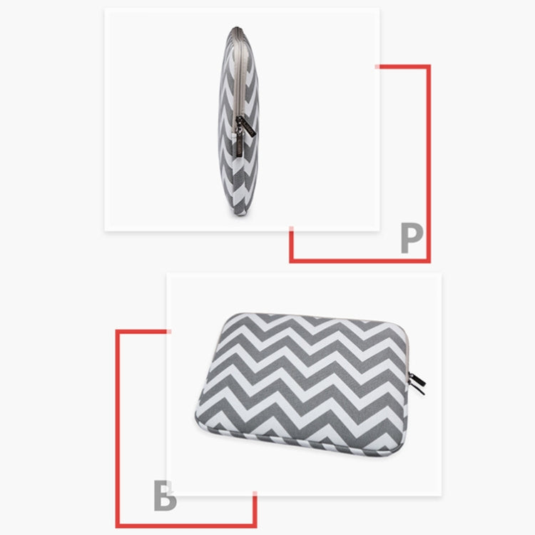 LiSEN LS-525 Wavy Pattern Notebook Liner Bag, Size: 13 inches(Gray) - free shipping - PMC Jewellery - Order now!