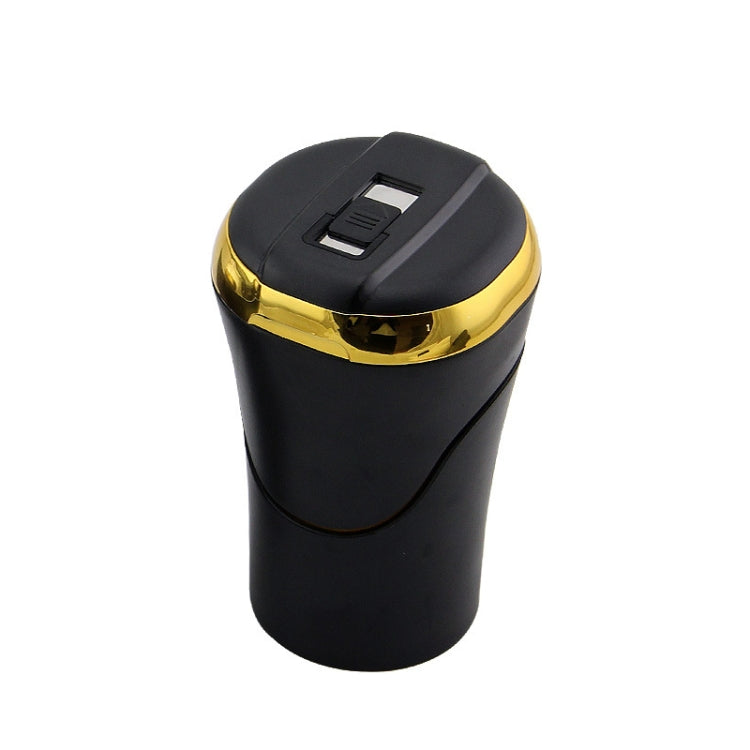 N09C Car Ashtray With Lamp And Cover Car Ashtray(Gold) - Ashtrays by PMC TechLife | Online Shopping South Africa | PMC TechLife | Buy Now Pay Later Mobicred