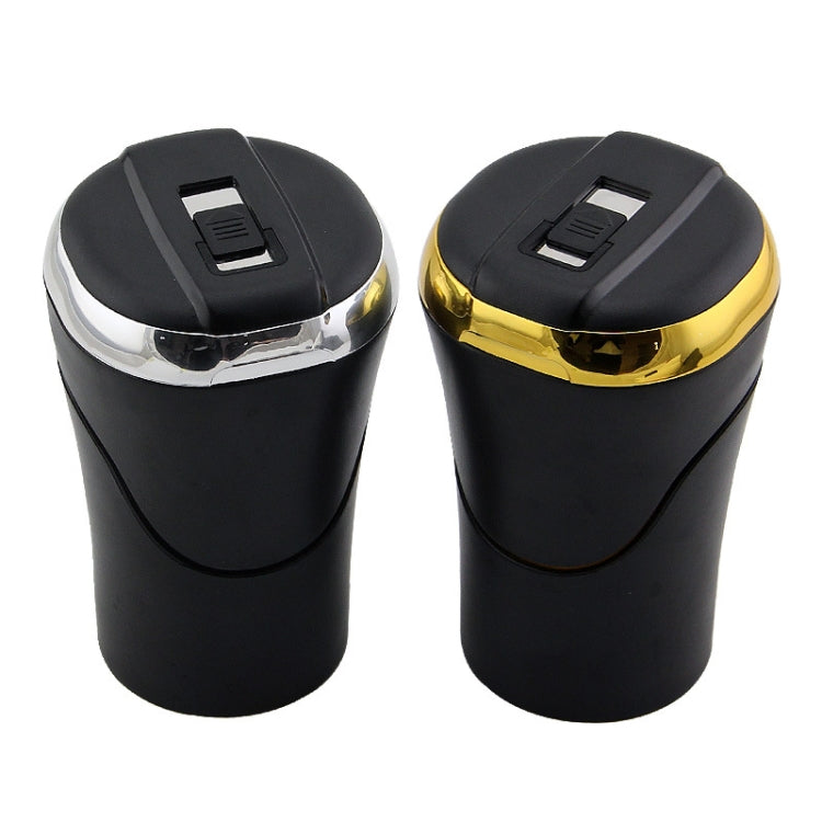 N09C Car Ashtray With Lamp And Cover Car Ashtray(Gold) - Ashtrays by PMC TechLife | Online Shopping South Africa | PMC TechLife | Buy Now Pay Later Mobicred