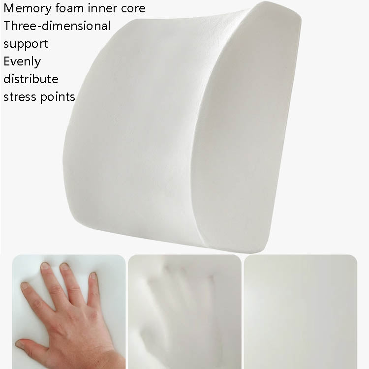 Office Waist Cushion Car Pillow With Pillow Core, Style: Memory Foam(Suede Black) - free shipping - PMC TechLife - Order now!