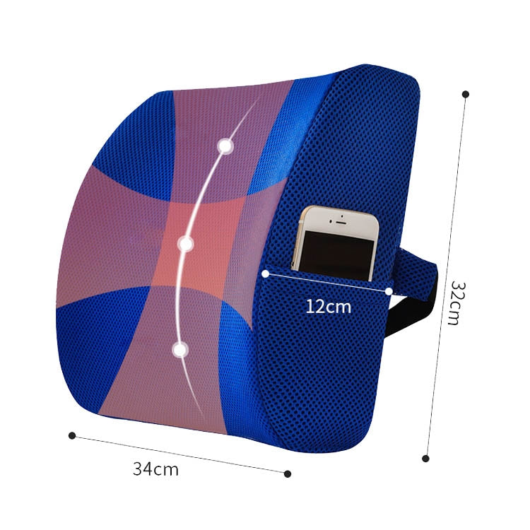 Office Waist Cushion Car Pillow With Pillow Core, Style: Memory Foam(Mesh Purple) - free shipping - PMC TechLife - Order now!