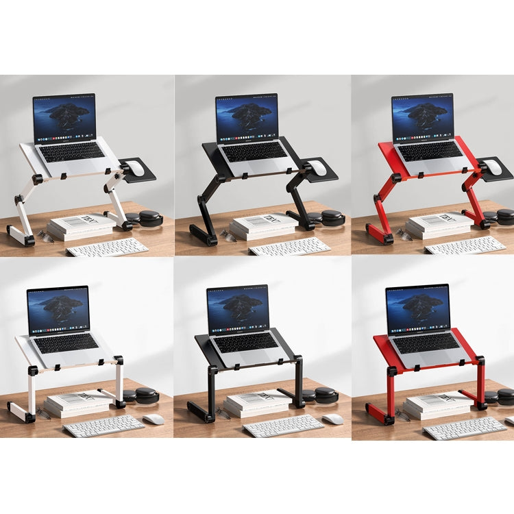 Oatsbasf Folding Computer Desk Laptop Stand Foldable Lifting Heightening Storage Portable Rack,Style: L02  Black - free shipping - PMC Jewellery - Order now!