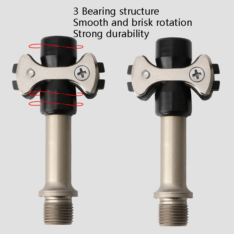 MEROCA Road Lock Shoes Card Three Pardin Bicycle Lollipops Self-Locking Pedal With Lock, Style: Titanium Alloy Axis (Black) - free shipping - PMc TechLife - Order now!