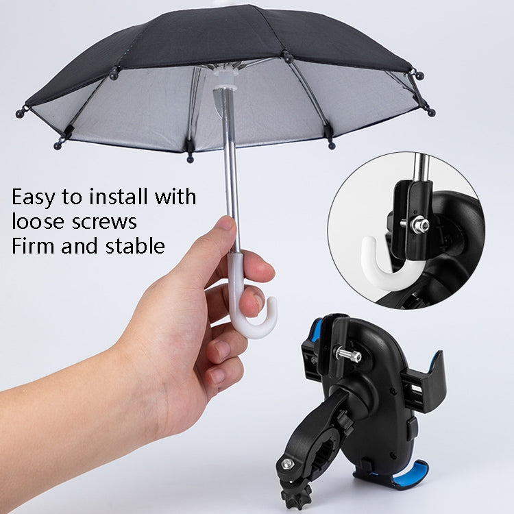 CYCLINGBOX BG-2935 Bicycle Mobile Phone Bracket With Umbrella Waterproof Navigation Electric Car Mobile Phone Frame, Style: Handlebar Installation (Blue) - Holders by CYCLINGBOX | Online Shopping South Africa | PMC TechLife | Buy Now Pay Later Mobicred