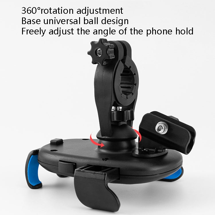 CYCLINGBOX BG-2935 Bicycle Mobile Phone Bracket With Umbrella Waterproof Navigation Electric Car Mobile Phone Frame, Style: Handlebar Installation (Blue) - Holders by CYCLINGBOX | Online Shopping South Africa | PMC TechLife | Buy Now Pay Later Mobicred