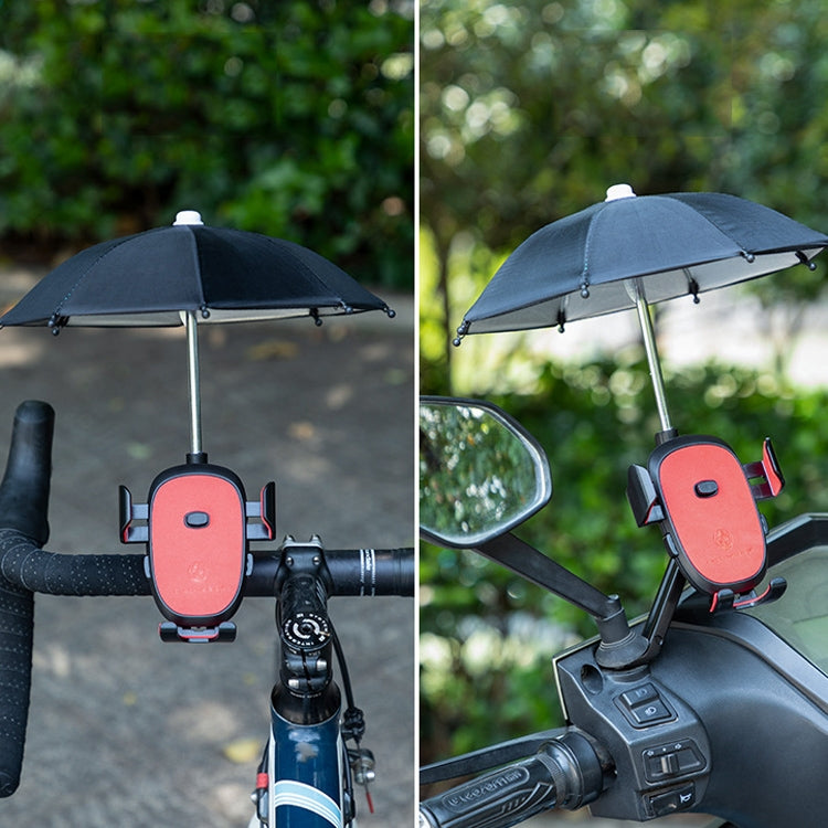 CYCLINGBOX BG-2935 Bicycle Mobile Phone Bracket With Umbrella Waterproof Navigation Electric Car Mobile Phone Frame, Style: Handlebar Installation (Blue) - Holders by CYCLINGBOX | Online Shopping South Africa | PMC TechLife | Buy Now Pay Later Mobicred