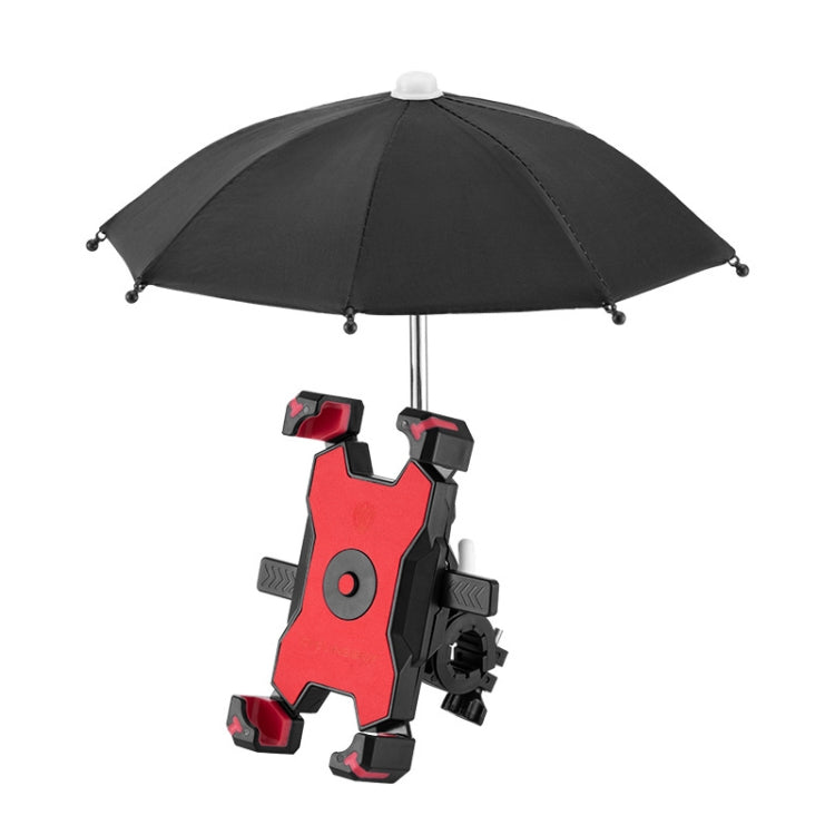 CYCLINGBOX Bicycle Mobile Phone Bracket With Parasol Rider Mobile Phone Frame, Style: Handlebar Installation (Red) - free shipping - PMC TechLife - Order now!