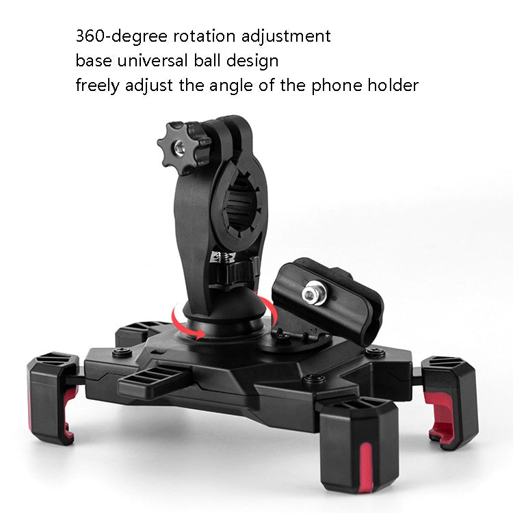 CYCLINGBOX Bicycle Mobile Phone Bracket With Parasol Rider Mobile Phone Frame, Style: Handlebar Installation (Red) - free shipping - PMC TechLife - Order now!