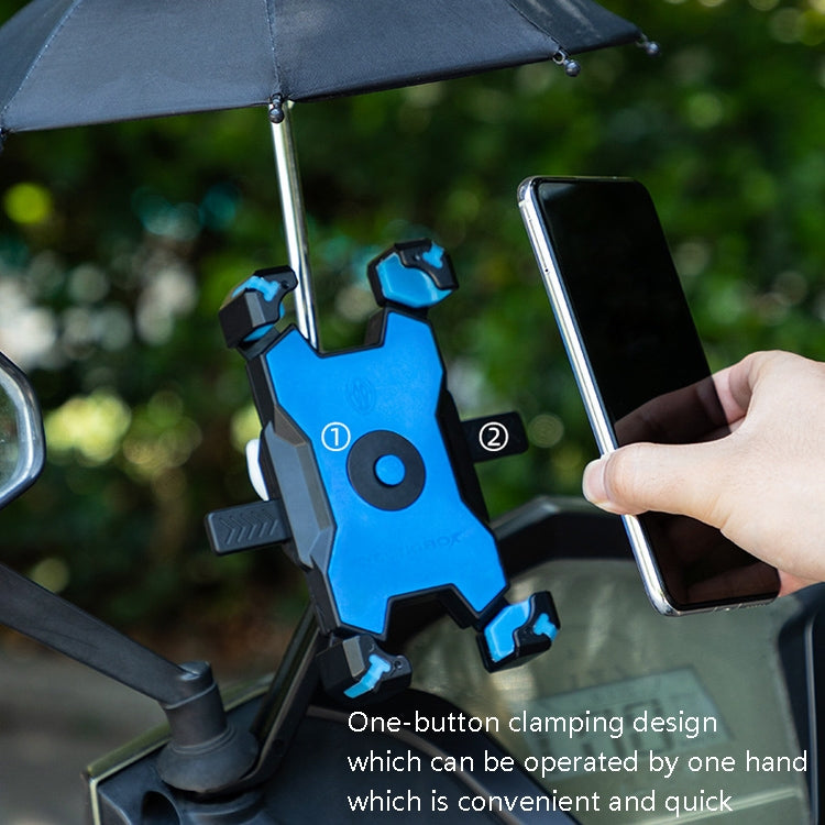 CYCLINGBOX Bicycle Mobile Phone Bracket With Parasol Rider Mobile Phone Frame, Style: Handlebar Installation (Yellow) - free shipping - PMC TechLife - Order now!