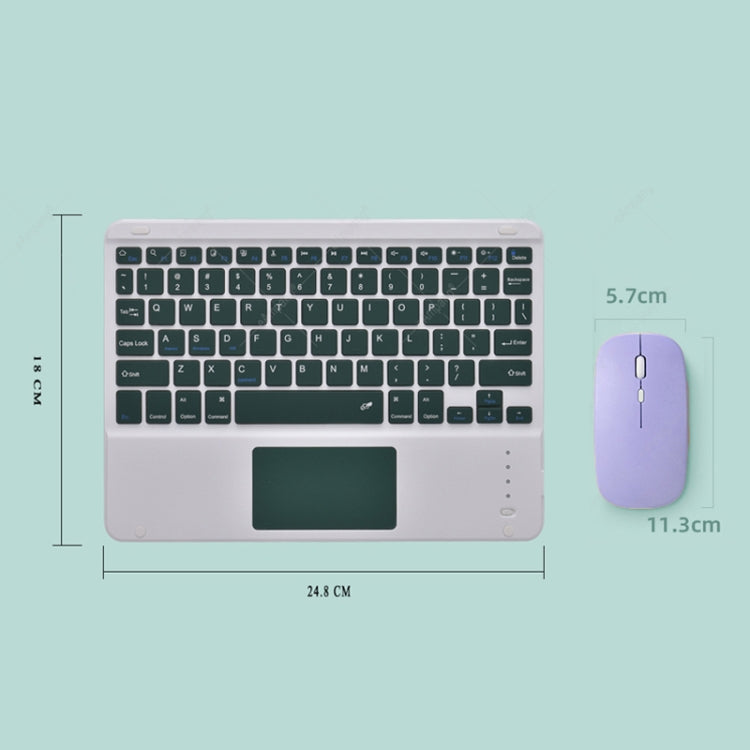 871 9.7 Inch Portable Tablet Bluetooth Keyboard With Touchpad + Mouse Set for iPad(Mint Green + Mouse) - Universal by PMC TechLife | Online Shopping South Africa | PMC TechLife