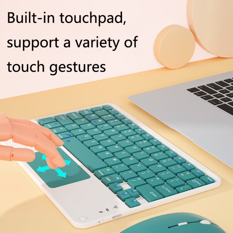 871 9.7 Inch Portable Tablet Bluetooth Keyboard With Touchpad + Mouse Set for iPad(Yellow + Mouse) - Universal by PMC TechLife | Online Shopping South Africa | PMC TechLife