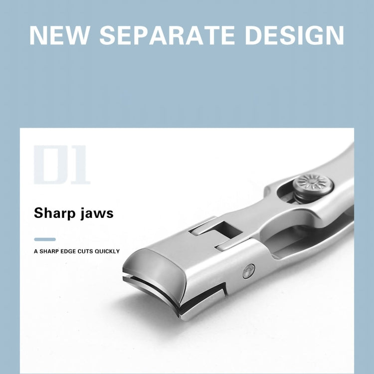 Stainless Steel Large Anti-Fly Splattering Nail Knife Large Opening Nail Cutting(Black) - free shipping - PMC Jewellery - Order now!