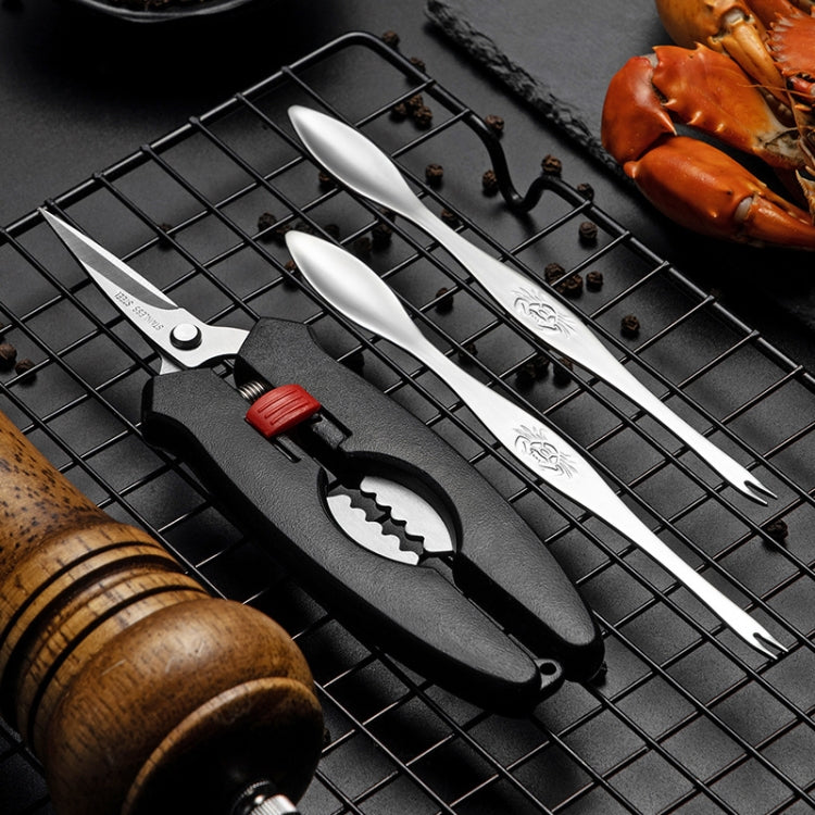 Crab Tool 304 Stainless Steel Crab Fork Crab Scissors Crab Needle,Style: 5 Fork 1 Knife 1 Box - Gadgets by PMC TechLife | Online Shopping South Africa | PMC TechLife | Buy Now Pay Later Mobicred