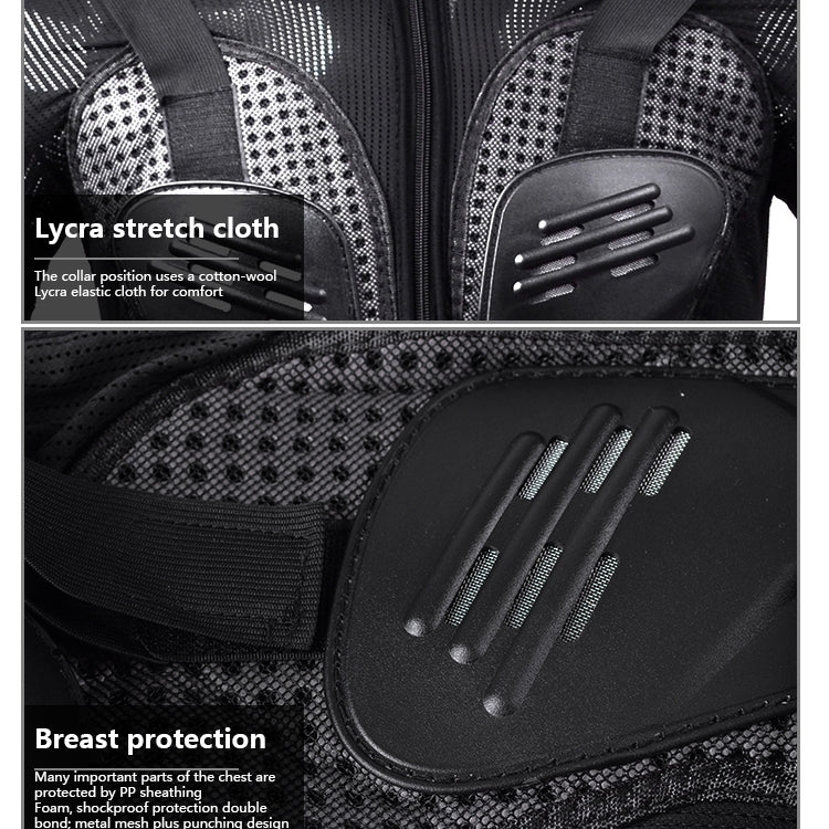 GHOST RACING F060 Motorcycle Armor Suit Riding Protective Gear Chest Protector Elbow Pad Fall Protection Suit, Size: L(Black) - Protective Gear by GHOST RACING | Online Shopping South Africa | PMC TechLife | Buy Now Pay Later Mobicred