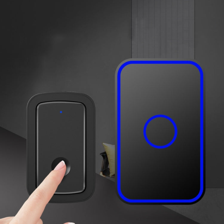 CACAZI A19 1 For 5 Wireless Music Doorbell without Battery, Plug:EU Plug(Black) - Wireless Doorbell by CACAZI | Online Shopping South Africa | PMC TechLife | Buy Now Pay Later Mobicred