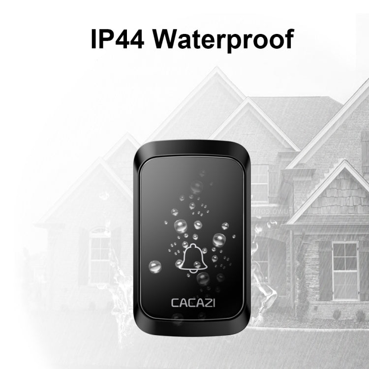 CACAZI A80 1 For 1 Wireless Music Doorbell without Battery, Plug:US Plug(White) - Wireless Doorbell by CACAZI | Online Shopping South Africa | PMC TechLife | Buy Now Pay Later Mobicred