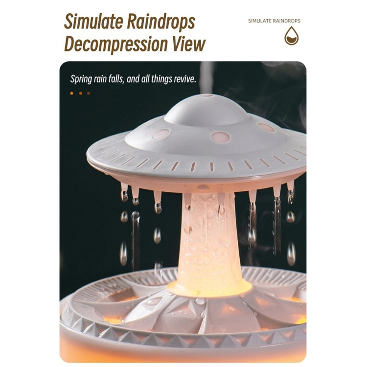 UFO Water Drop Aromatherapy Humidifier Desktop Remote Control Diffuser, Plug: EU Plug(Wood Grain) - free shipping - PMC TechLife - Order now!