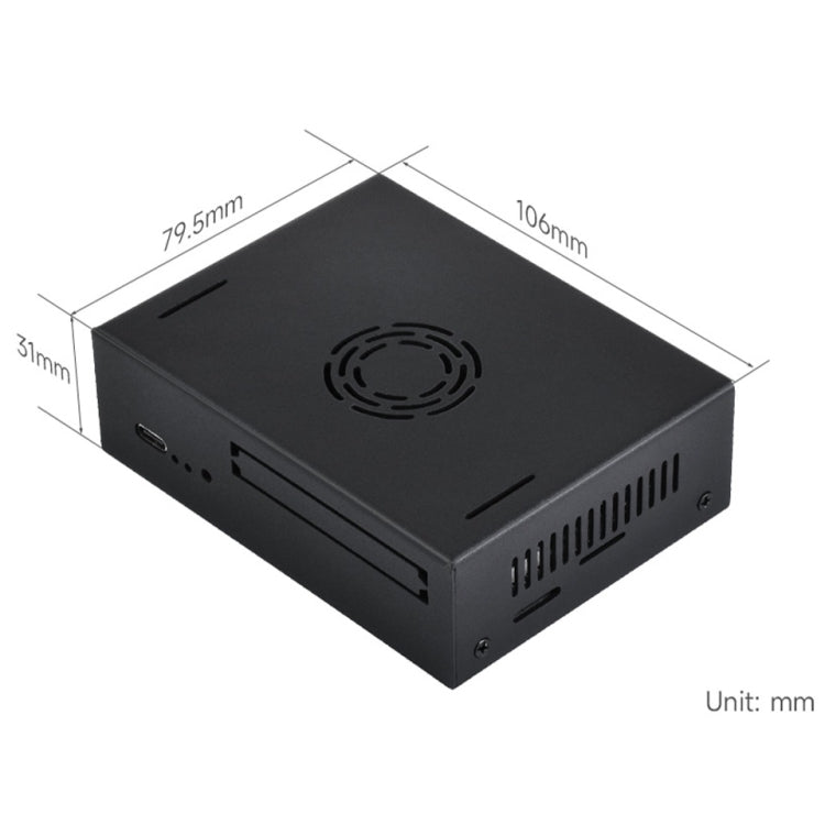 Waveshare 25311 Metal Case For VisionFive2 Board, With Cooling Fan - Mini PC Accessories by Waveshare | Online Shopping South Africa | PMC TechLife | Buy Now Pay Later Mobicred