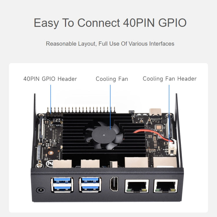 Waveshare 25311 Metal Case For VisionFive2 Board, With Cooling Fan - Mini PC Accessories by Waveshare | Online Shopping South Africa | PMC TechLife | Buy Now Pay Later Mobicred