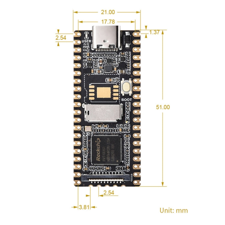 Waveshare LuckFox Pico RV1103 Linux Micro Development Board without Header - free shipping - PMC TechLife - Order now!