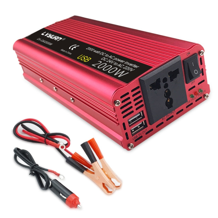 LVYUAN Car Inverter Dual USB Power Converter, Specification: 12V to 220V 2000W - Modified Square Wave by PMC TechLife | Online Shopping South Africa | PMC TechLife | Buy Now Pay Later Mobicred