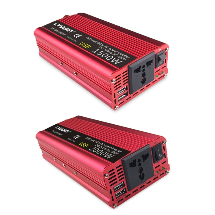 LVYUAN Car Inverter Dual USB Power Converter, Specification: 12V to 220V 2000W UK Plug - free shipping - PMC TechLife - Order now!