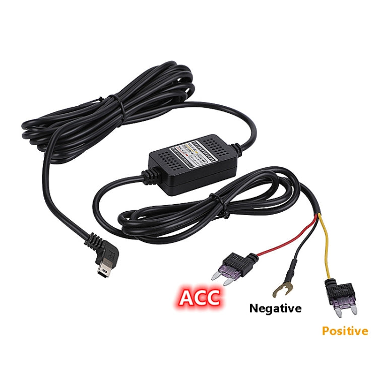 H516 Recording Step-down Line Shrinkage Video Car Charger Line Parking Monitoring Three-Core Power Cord, Model: Without Fuse(Mini Straight) - Cables & Connectors by PMC Jewellery | Online Shopping South Africa | PMC Jewellery | Buy Now Pay Later Mobicred