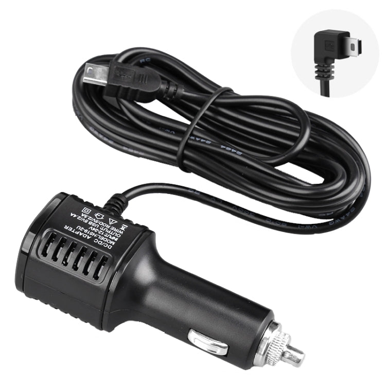 H519 Car Charger Driving Recorder Power Cord Dual USB With Display Charging Line, Specification: Mini Right Elbow - Cigar Socket by PMC TechLife | Online Shopping South Africa | PMC TechLife | Buy Now Pay Later Mobicred