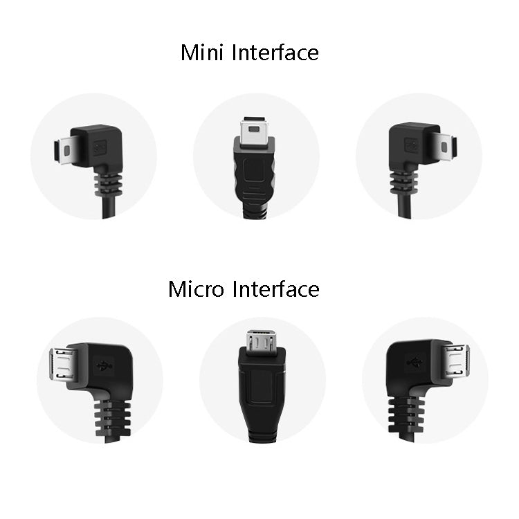 H519 Car Charger Driving Recorder Power Cord Dual USB With Display Charging Line, Specification: Mini Right Elbow - Cigar Socket by PMC TechLife | Online Shopping South Africa | PMC TechLife | Buy Now Pay Later Mobicred