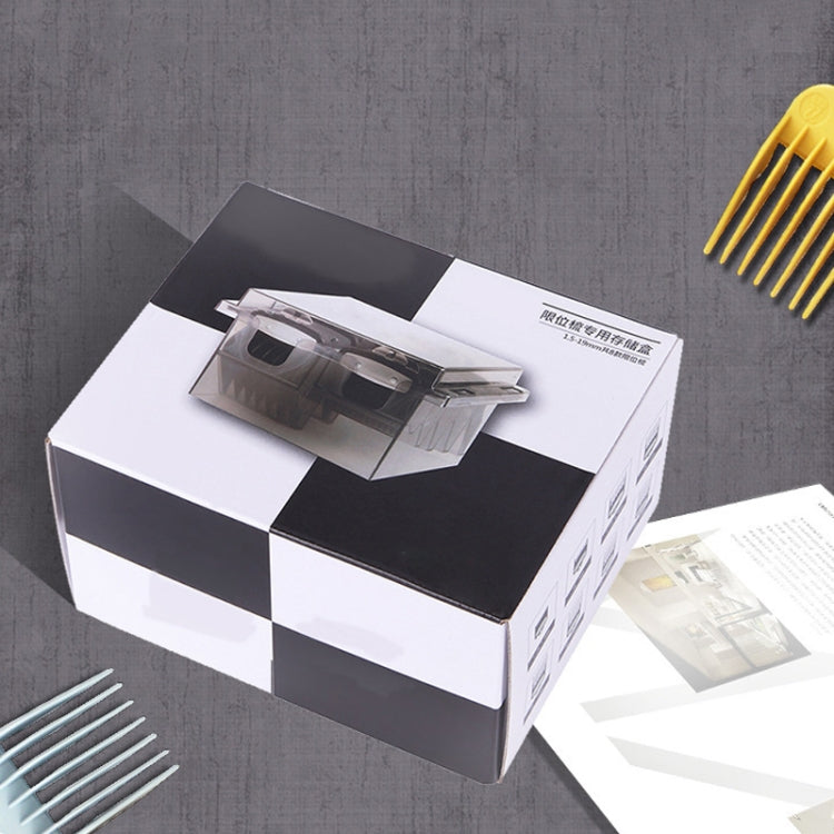 S8035 Clipper Fiber Comb Storage Box Hair Salon Limit Comb Computer Storage Box(Transparent Black) - free shipping - PMC TechLife - Order now!