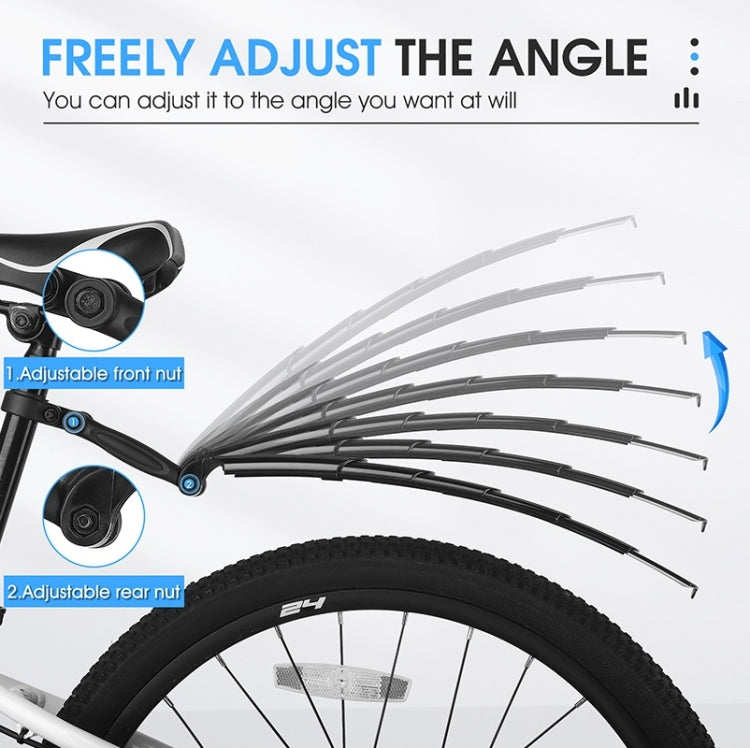WEST BIKING Mountain Bike Retractable Folding Mudguards(Black) - Mudguards by PMc TechLife | Online Shopping South Africa | PMc TechLife | Buy Now Pay Later Mobicred