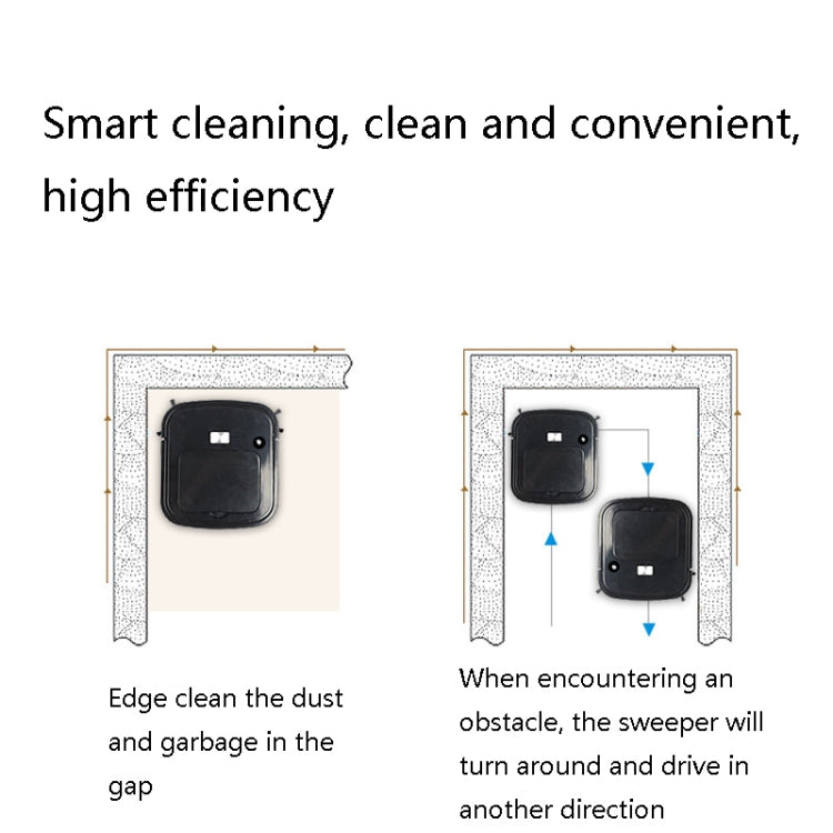 3 in 1 Smart USB Charging Sweeping Machine, Specification: Cool Black - Robot Vacuum Cleaner by PMC TechLife | Online Shopping South Africa | PMC TechLife | Buy Now Pay Later Mobicred