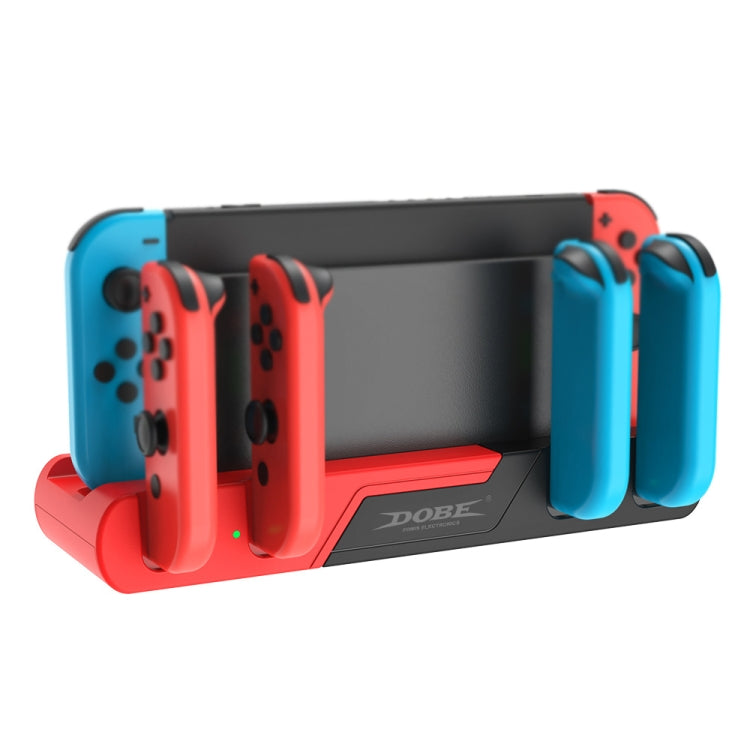 DOBE TNS-0122 4 In 1 Gamepad Charging Dock For Switch OLED(Red Black) - Charger & Power by DOBE | Online Shopping South Africa | PMC Jewellery | Buy Now Pay Later Mobicred