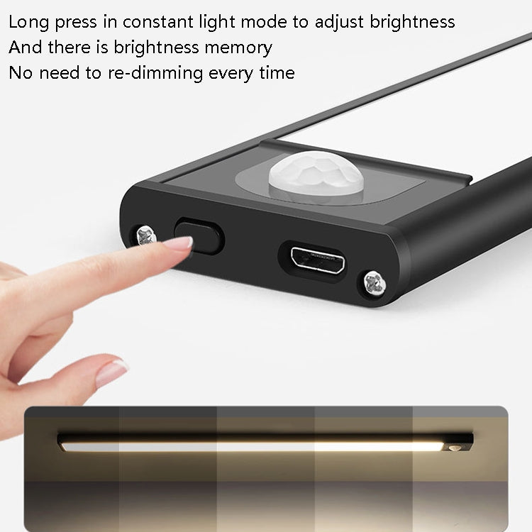 Intelligent Automatic Human Body Induction Wireless LED Lamp 60cm(Black + Warm Light) - Sensor LED Lights by PMC TechLife | Online Shopping South Africa | PMC TechLife | Buy Now Pay Later Mobicred